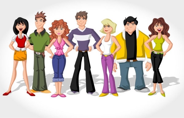 cartoon characters vector