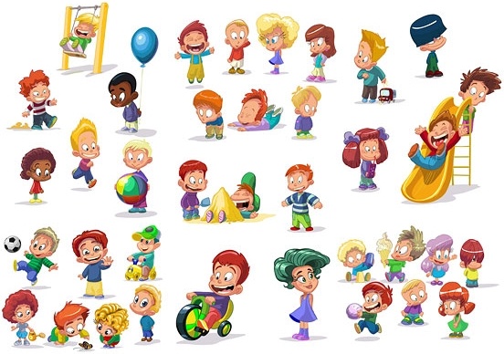 cartoon children vector