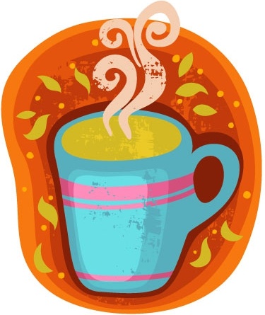 cartoon coffee cup stickers 02 vector 