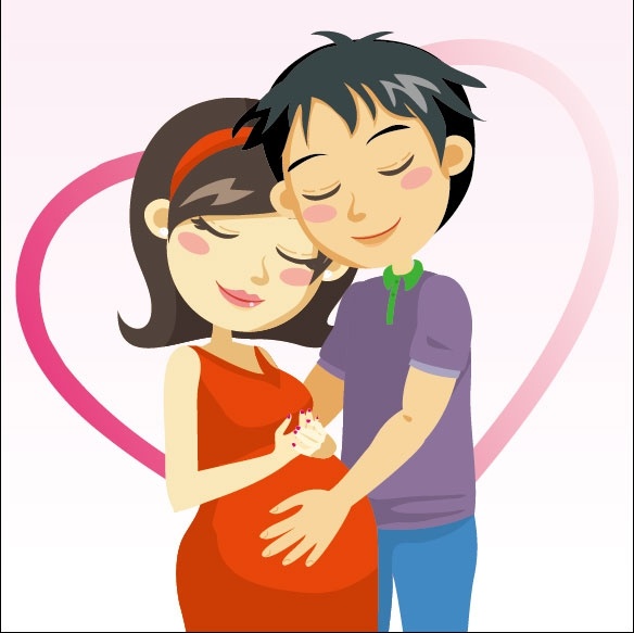 cartoon expectant mothers 03 vector