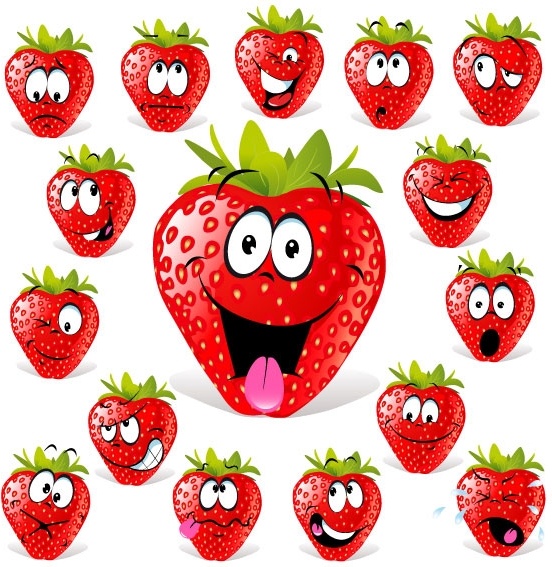 cartoon fruit expression 03 vector