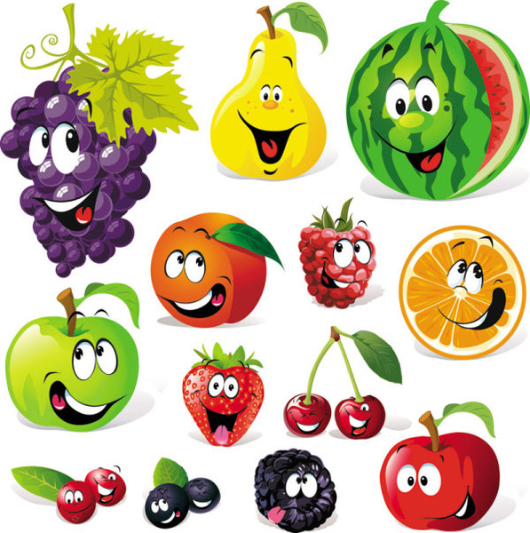 cartoon fruit vector graphics 