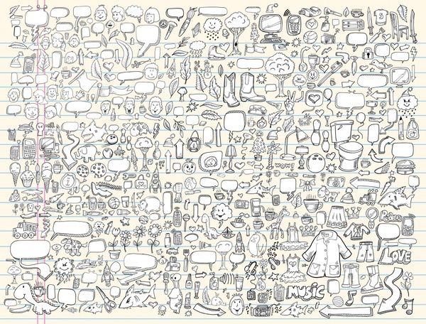 doodles images background classic handdrawn symbols sketch