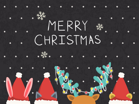 cartoon style christmas with new year background 