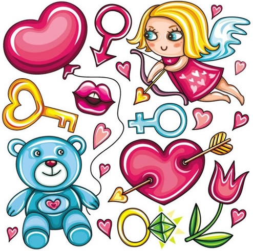 cartoon vector illustration stickers