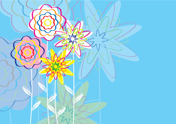 cartoonized flowers design