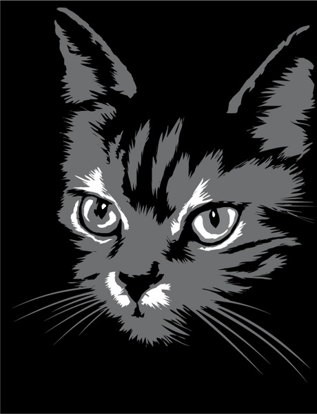 cat silhouette 01 vector