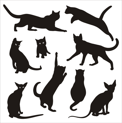 Download Free cat silhouette free vector download (6,517 Free ...