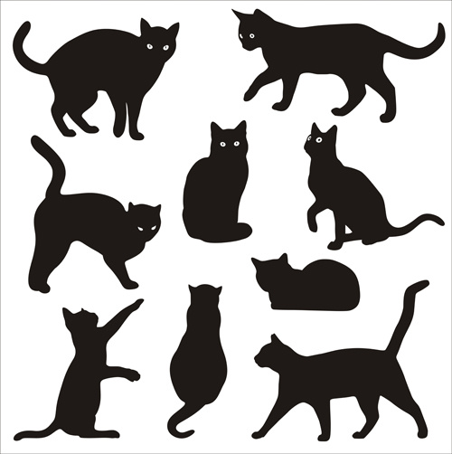 Download Free cat silhouette free vector download (6,590 Free ...