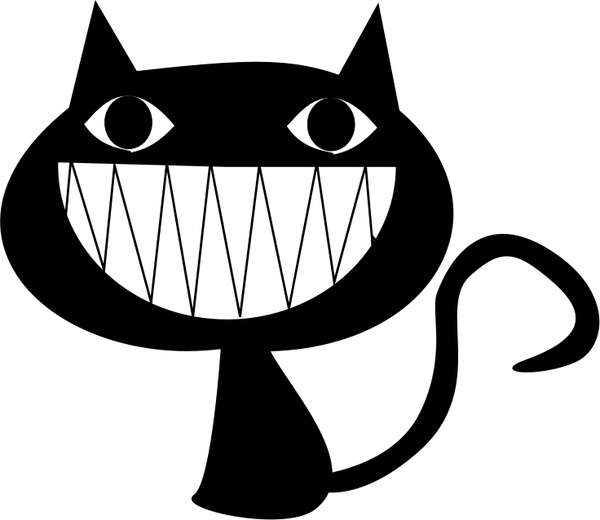 smiling cartoon cat