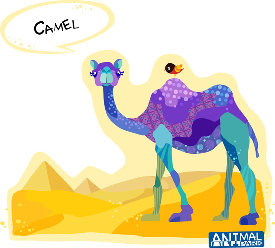 catroon camel vector