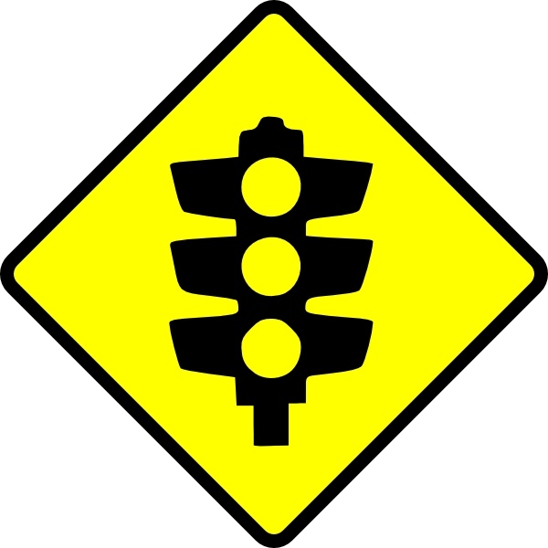 Caution Traffic Lights clip art