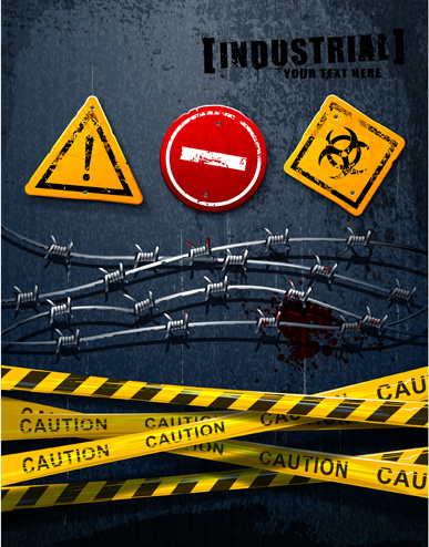 caution with caveat vector background