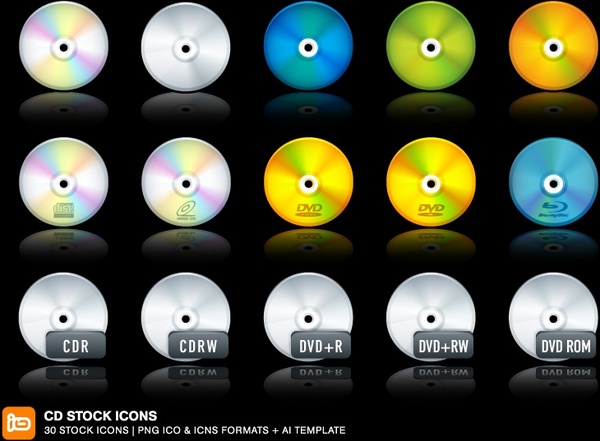 CD Stock Icons icons pack