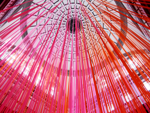 ceiling of ribbons 