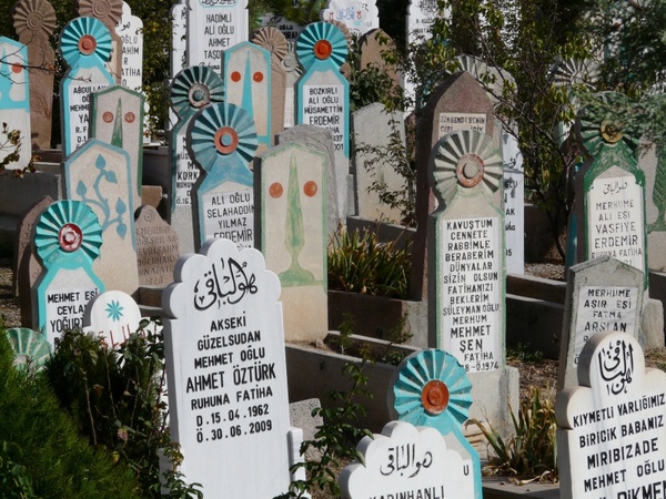 cemetery grave stones turkey