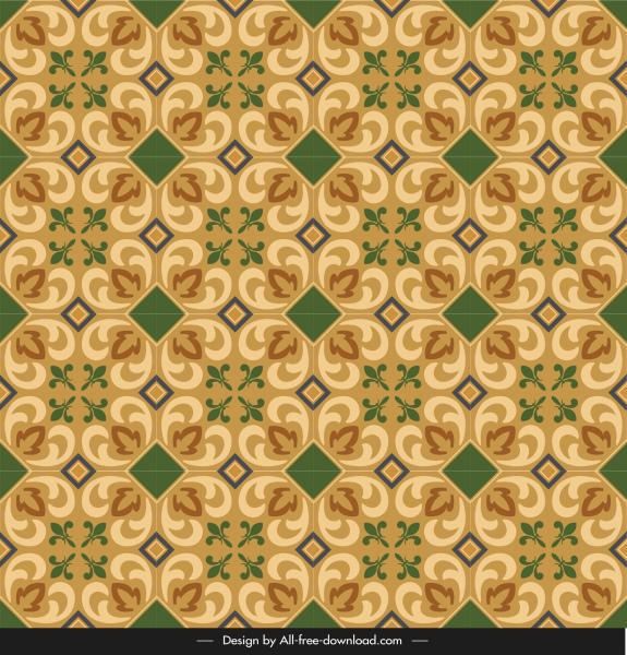 ceramic tile pattern template colored classical symmetric repeating 