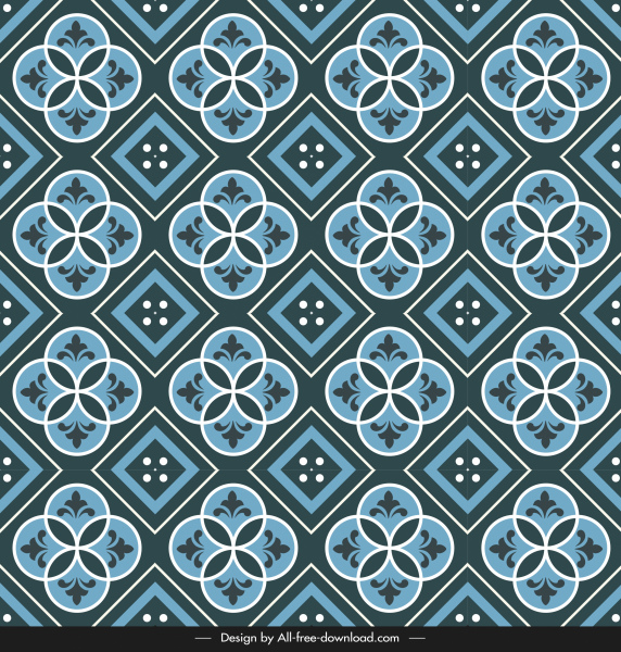 ceramic tile pattern template dark repeating symmetric geometry