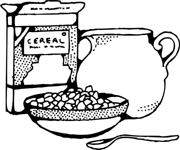 Cereal Box And Milk clip art