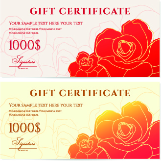 certificate coupon design template vector