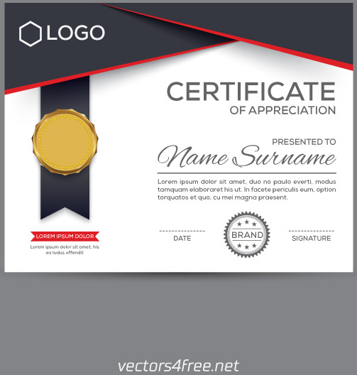 certificate design templates vector