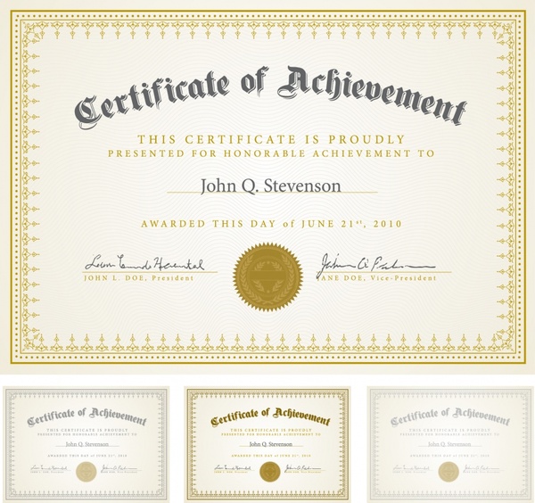 certificate templates classical elegant design