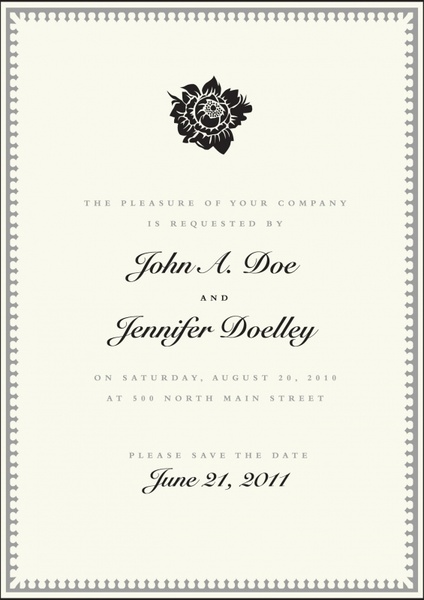 certificate template black white classic petal decor