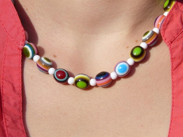 chain necklace colorful 