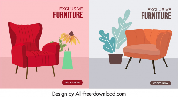 chair furniture advertising banners elegant classic decor