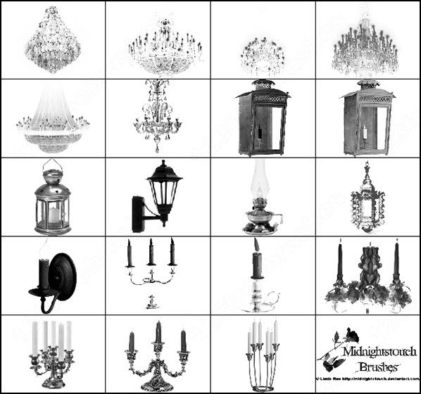 chandeliers, lanterns and candelabras. 19 ps 7 brush