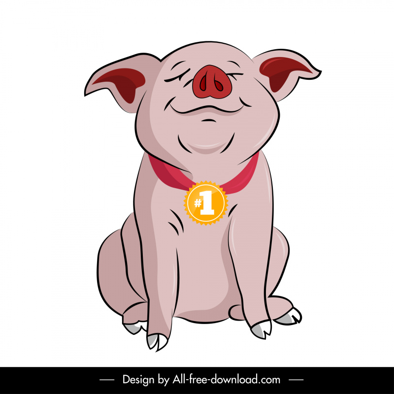 charlottes web pig icon cute cartoon design