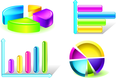 charts and information elements vector