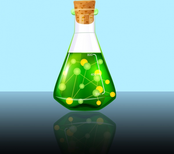chemistry background lab jar icon multicolor reflection design