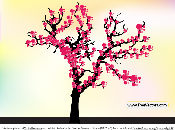 cherry blossom tree vector