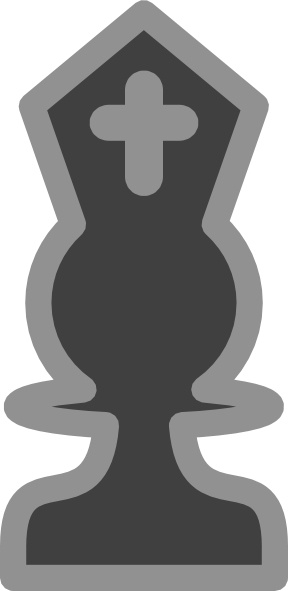 Chess Bishop Black clip art