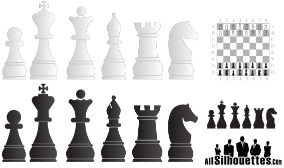Chess objects free vector
