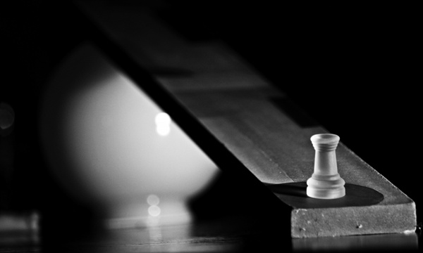 chess tower black and white