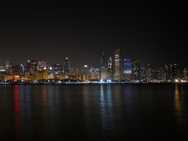 chicago chicago night lake michigan