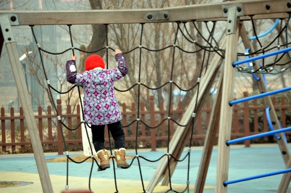 child climbing