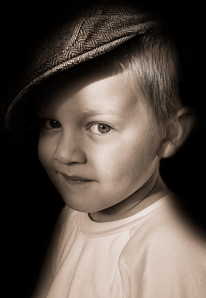 child in a hat