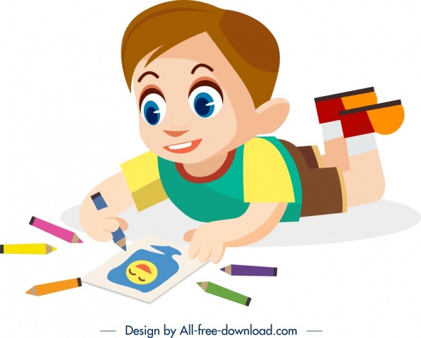 Boy Kid Drawing