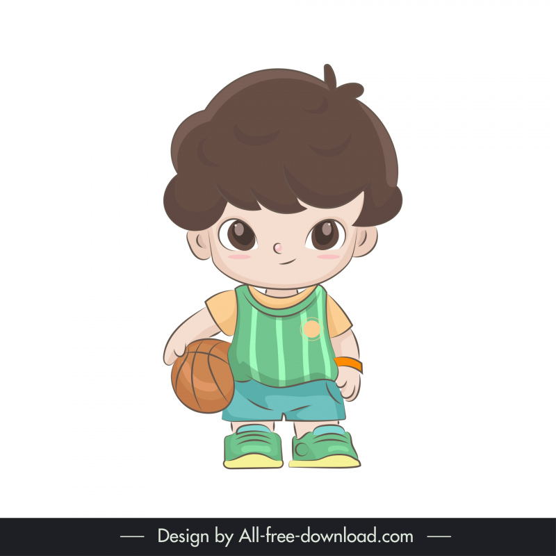 childhood design elements lovely boy cartoon character 
