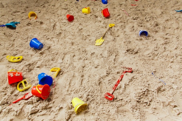 childhood sand pit plastic