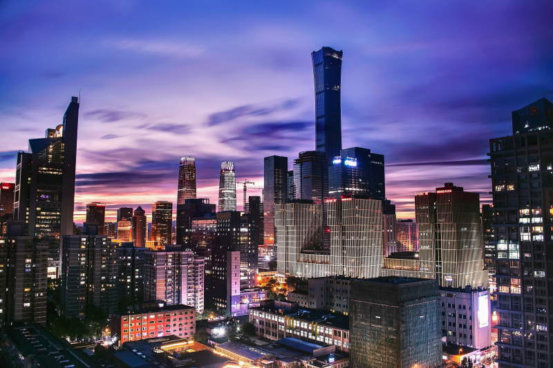 china city picture modern elegant dark twilight