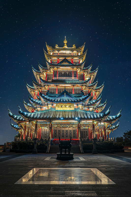 china scenery picture elegant symmetric oriental architecture