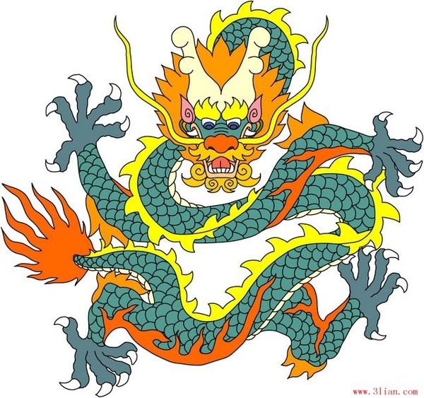 Chinese classical dragon vector Vectors graphic art designs in editable
