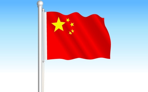 chinese national flag vector