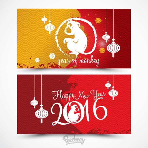 chinese new year banner set