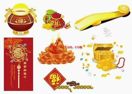 chinese new year festive element vector