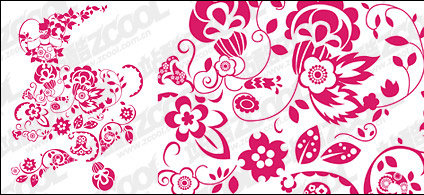 Chinese paper-cut style pattern vector